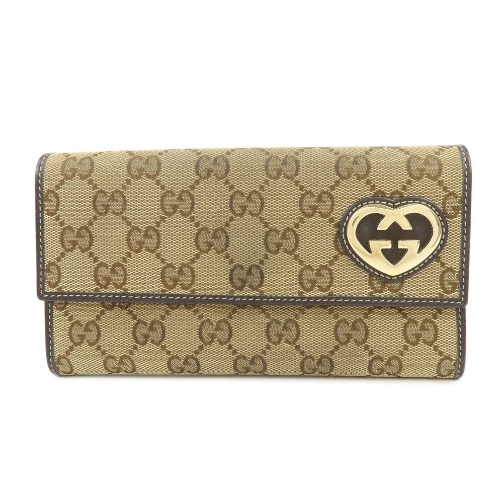 Gucci Lovely Heart GG Supreme Wallet Beige